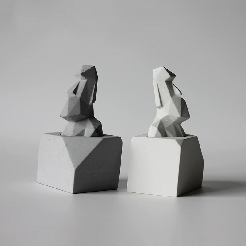 Пасхальный остров скульптура силиконовая форма для бетонного обучения украшения формы мебели
