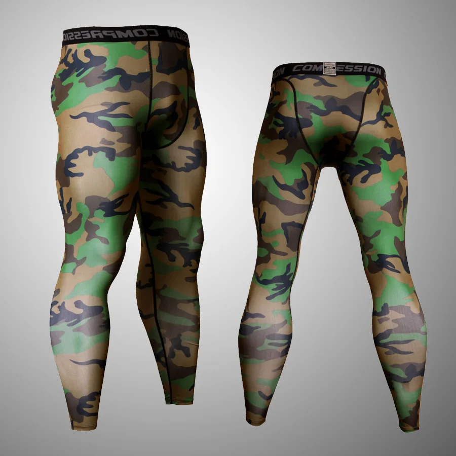Мужские Компрессионные Леггинсы для тренажерного зала, спортивные тренировочные штаны, мужские колготки для бега, спортивные штаны для бега - Цвет: green