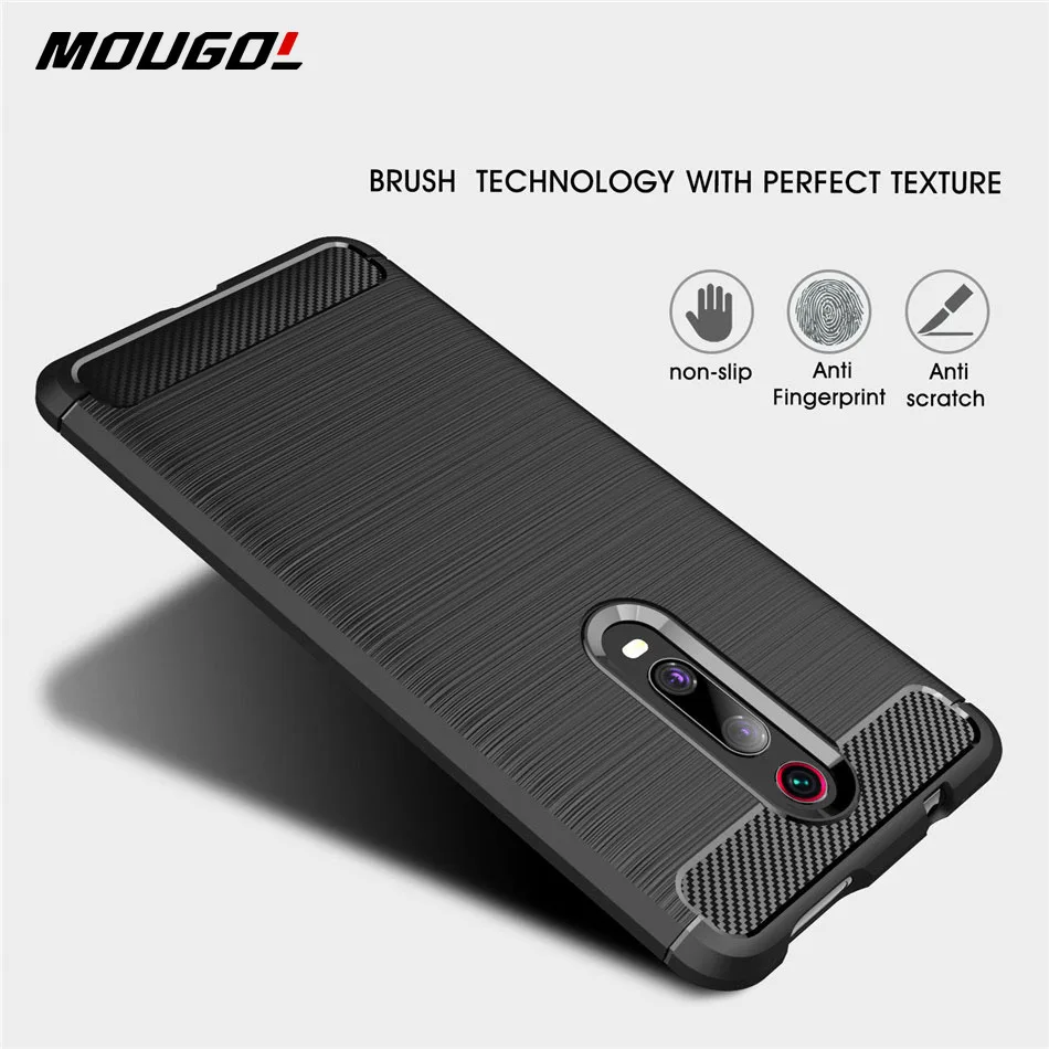 

Soft Silicone Case for Xiaomi Mi 9T Pro Carbon Fiber ShockProof TPU Cover for Xiaomi Mi 9T Case Anti-knock Matte Case