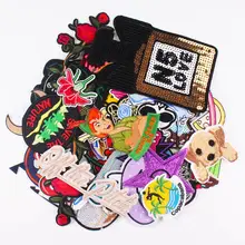 Pluaqi 20 шт./лот смешанные патч полосы шаблон тема Пользовательские патч, вышитые патчи для одежды DIY глажки наклейки naszywki