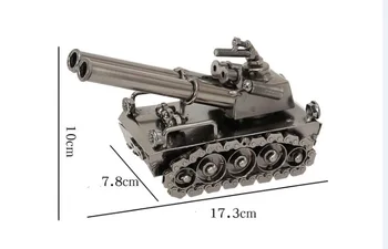 

Retro creative metal alloy tank model decoration desktop sculpture home decoration cabinet Ornament a0123