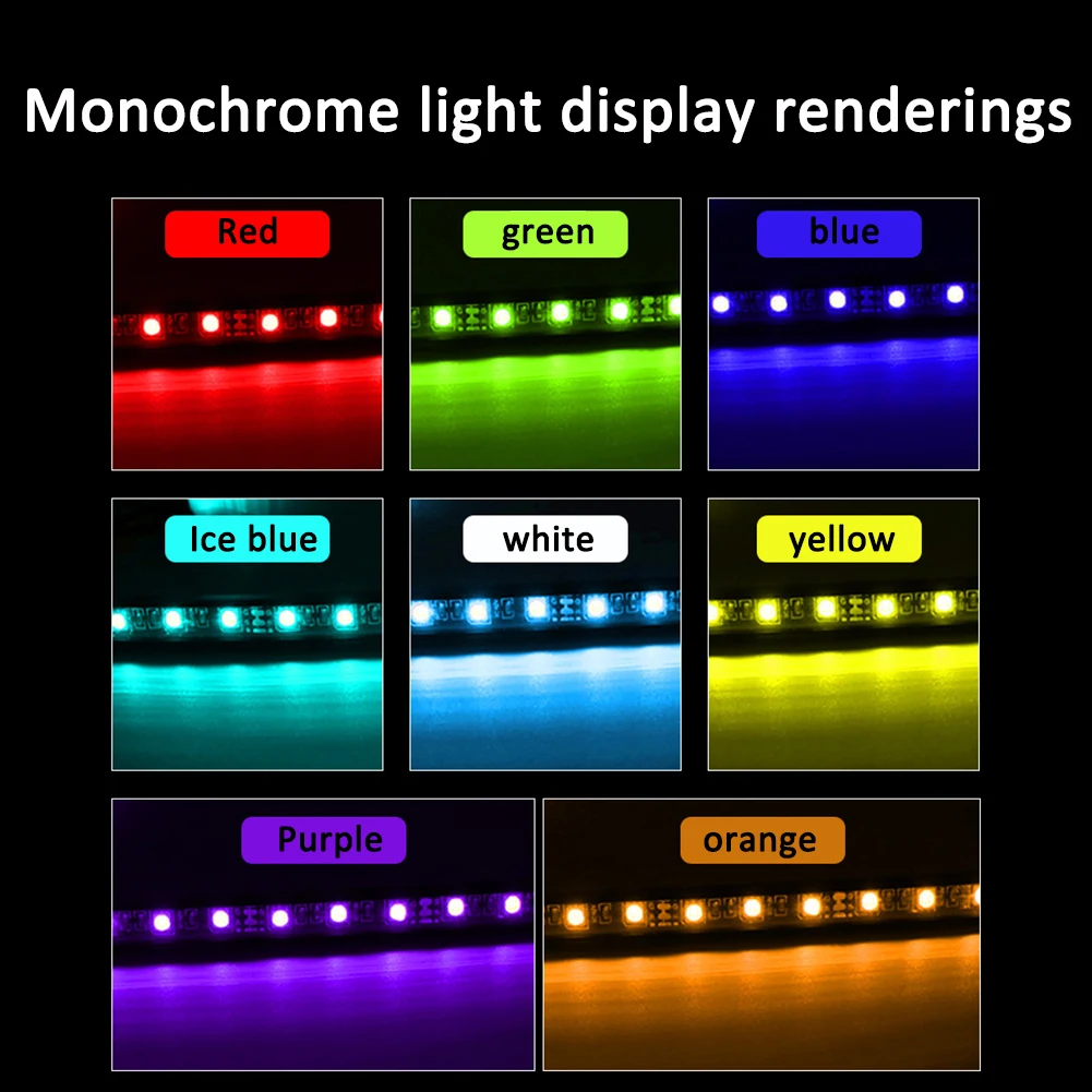 4-в-1 красочные RGB светильник бар 9LED окружающей среды светильник автомобиля декоративная интерьерная стенная панель с светильник с пультом дистанционного управления Управление