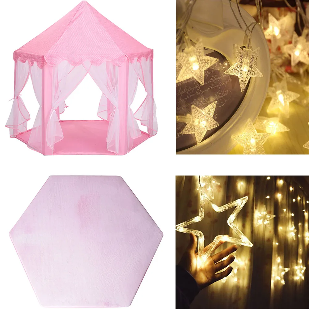 WJ3003A P3 P1 P7 Портативный Замок принцессы детская игровая палатка Сказочный домик Забавный игровой домик Пляжная палатка для мальчиков и девочек подарок для малышей игрушки для детей - Цвет: WJ3003A P3 P1 P7