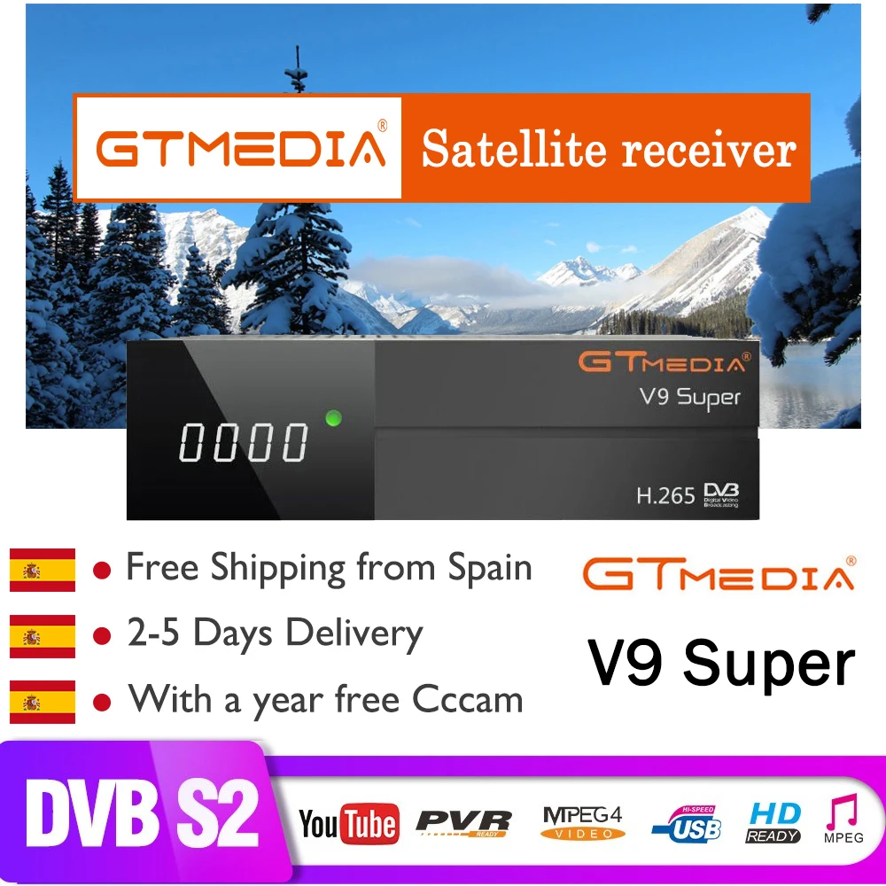 

GTMedia V8 Nova Full HD DVB-S2 Satellite Receiver 1 Year Europe Cline 7 line Same Freesat V9 Super Upgrade From Freesat V8 Super