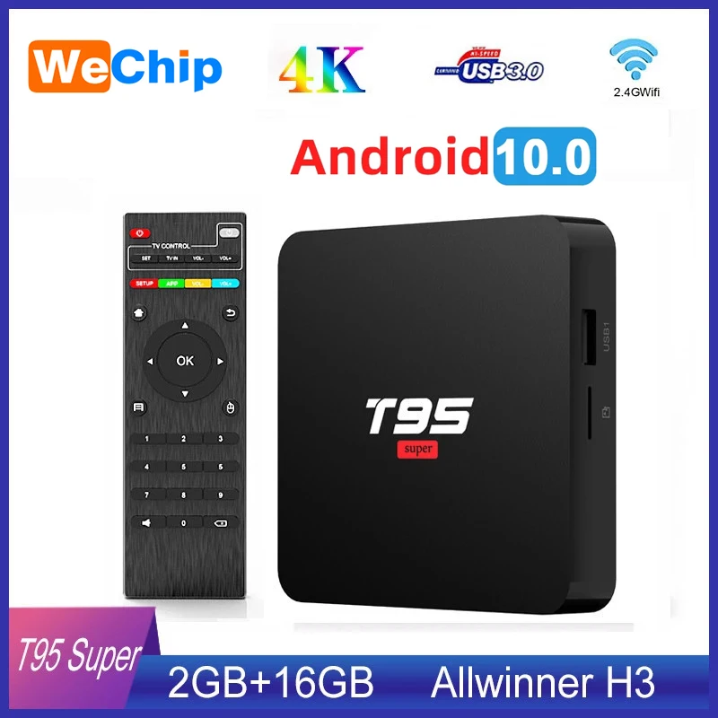 Приставка Смарт ТВ T95 на Android 10 2 + 16 ГБ Wi Fi 4K|ТВ-приставки и медиаплееры| |