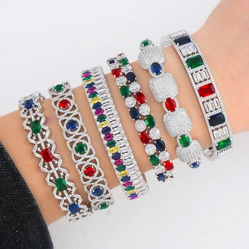 

missvikki Luxury Korean trend style mixed Stackable Bangle Ring Jewelry set for Women Wedding Party Show Daily Fashion Bracelet