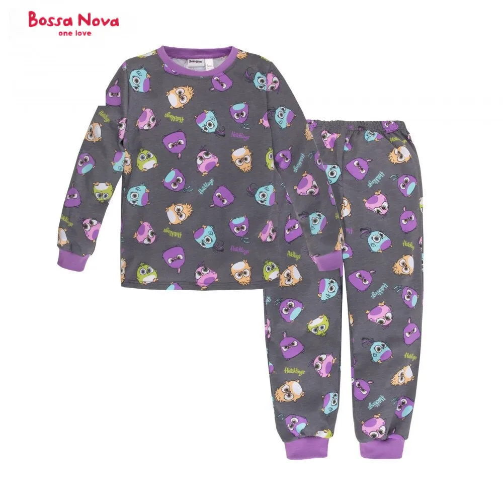 Пижама джемпер и брюки для девочек 'Angry Birds' BOSSA NOVA 356АБ 171 Б|Комплекты пижам| |