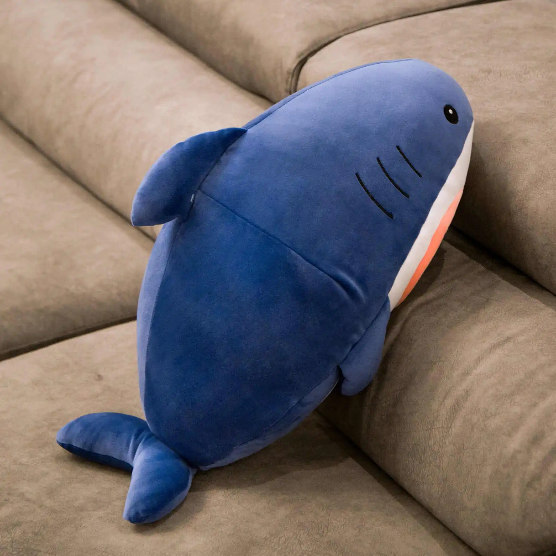 Cat Face Shark Plush Toy for playful pets15