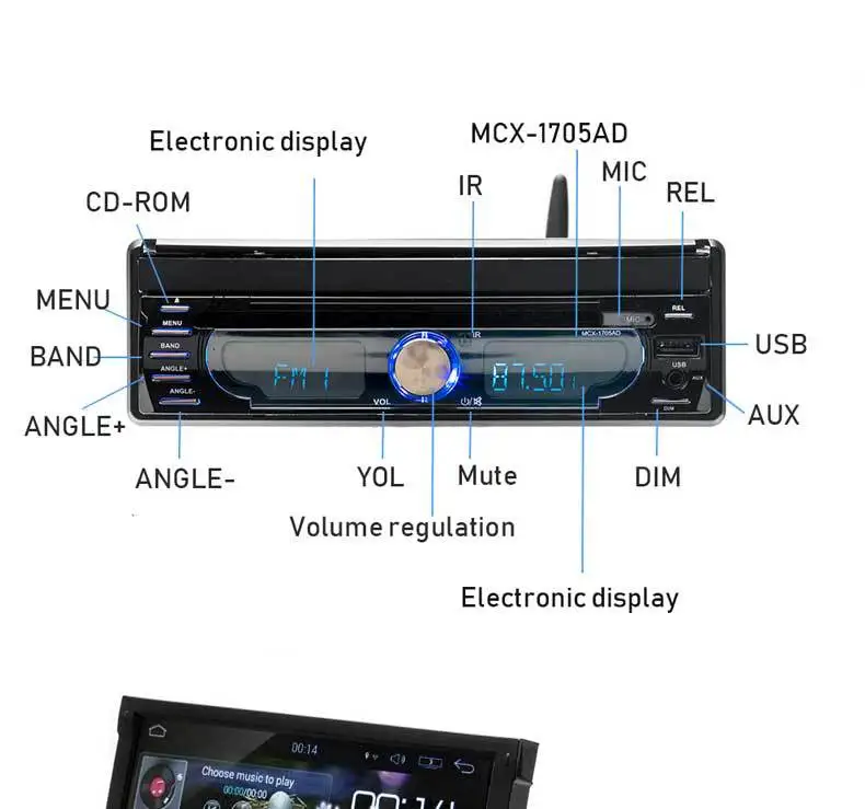 Clearance Rotatable 1 Din 7-inch MP5 Car Radio for Universal Car Dvd Player GPS  FM MP3 MP4 Navigation Bluetooth Car Accessory Car Stereo 14