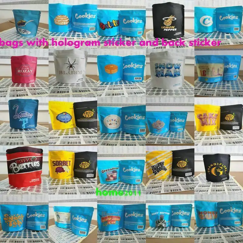 25 шт печенье ягодный пирог из материала майлар сумка 3 5g Smellproof Ziplock мешки Heatseal