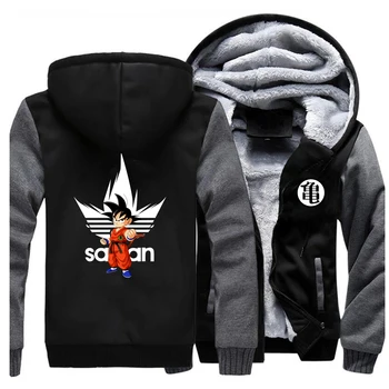 

Dragon ball Thick Sweatshirt DragonBall Z Son Goku Hoodies Japanese Anime Jacket Men Harajuku Casual Streetwear Fleece Warm Coat