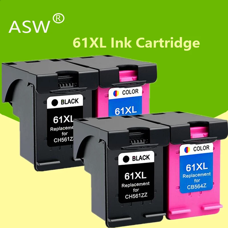 Сменный картридж ASW 4PK 61XL для hp 61xl чернильный 61 Deskjet 1000 1050 1055 2050 2512 2540 3050 Envy 5530 4500 |