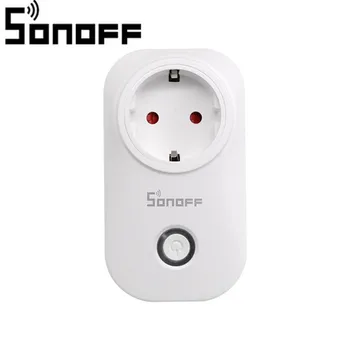 

Sonoff S20 Wifi Switch Power EU Socket Wireless Remote Socket Voice Timing Switch eWeLink Smart Home Plug With Google Home Alexa