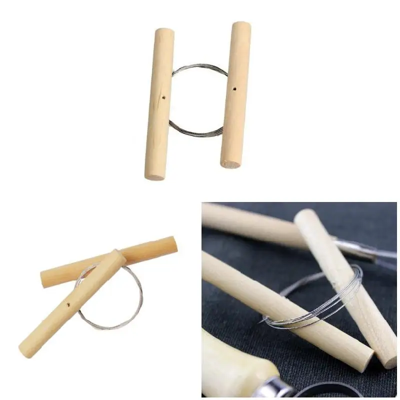 Wooden Cutting Wire for Clay Pottery Sculpture Modeling Making Tools Pottery Ceramics Arts Crafts Sewing Home Garden polymer clay tools pottery sculpting tools clay sculpting tools pottery tools clay craft tool