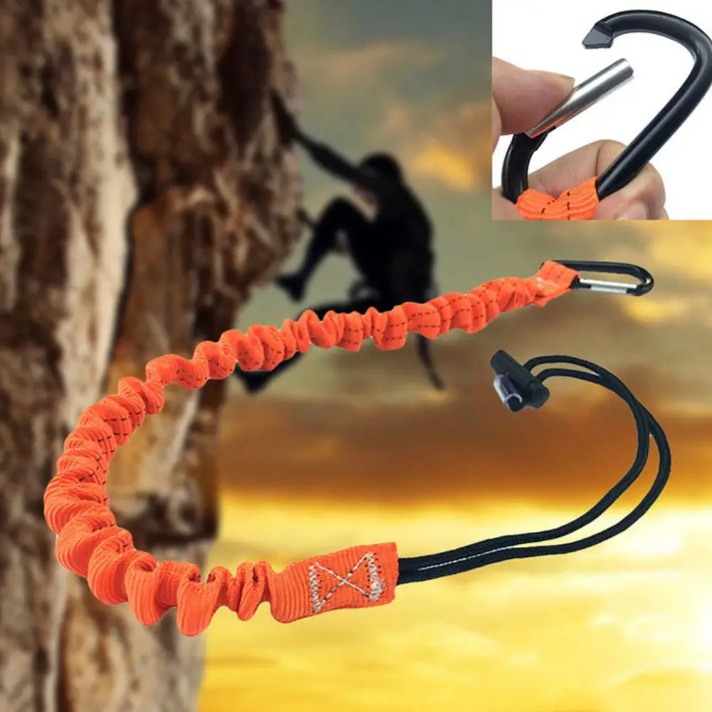

Carabiner Lanyard Retractable Safety Rope Telescopic Elastic Climbing Tool anti-fall safety rope Hiking Accessory
