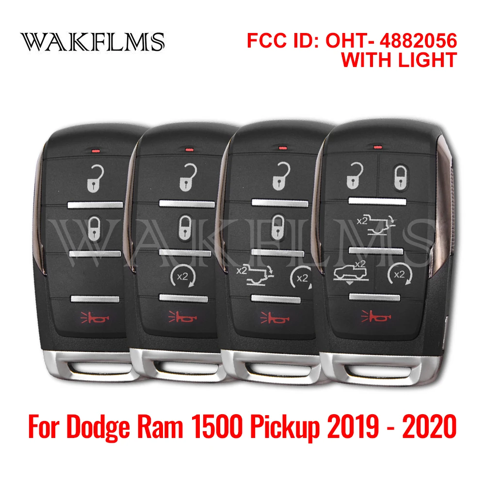 For Dodge Ram 1500 Pickup 2019 2020 Smart Key Car key 433MHz ASK PCF7953M OHT-4882056 P/N: 68291687AD