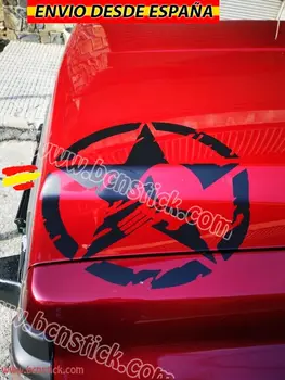 

2x Vinyl Stickers Decal Star Skull Punisher Car Jeep4x4 Nissan Suzuki