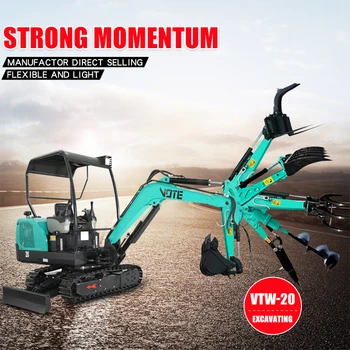 

CE EPA micro Mini Excavator 2 Ton Designed Digging Machine Multi-Function Small Hydraulic mini Excavator