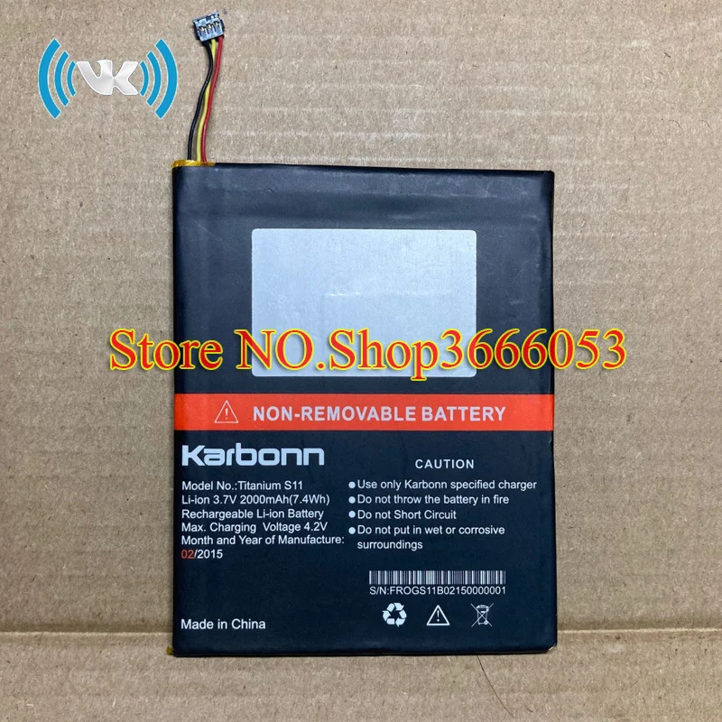 VK BrandNew 2000mAh 7.4Wh 3.7V Titanium S11 Replacement Battery for Karbonn Mobile Phone Li-polymer Inbuilt Bateria | Запчасти для