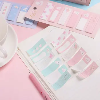 

1 Bag Lovely Memo Notebook Stickers Creative Stationery Strawberry Bunny Bookmarks Sakura N Times Paste Sweet Honey Color Notes