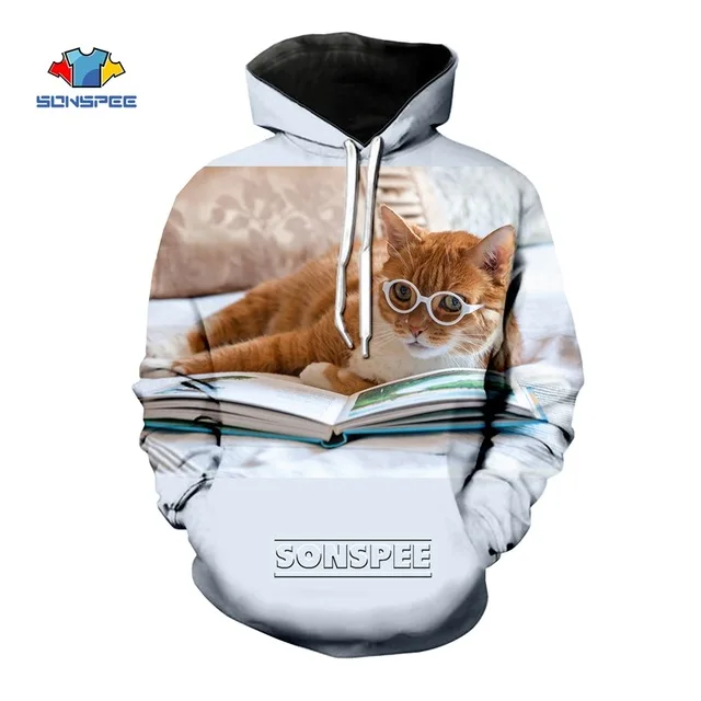 SONSPEE/мужские толстовки с 3D принтом, забавные домашние кошки, мужская одежда в стиле панк, хип-хоп, мужская, женская спортивная куртка, пуловер, пальто - Цвет: 1
