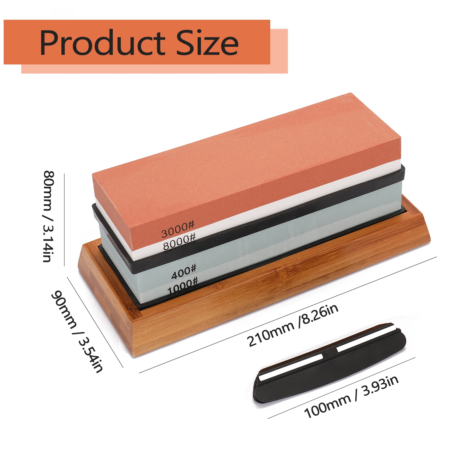 knife sharpener Premium Whetstone Cut Sharpening grindstone Set Ideal Sharpener for All Blades Non Slip Base Cutter Sharpener