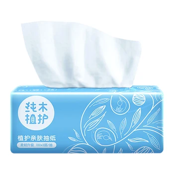 

Plant Protection Log Pumping Paper 8 Packs / Piece Of Facial Tissue 100 Pumping 3 Layers Of Home Napkins