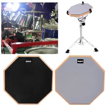 

12 Inches 2 Sided Practice Pad Practice Drum Pad Children Practice Pad For Beginners And Professional Drummers