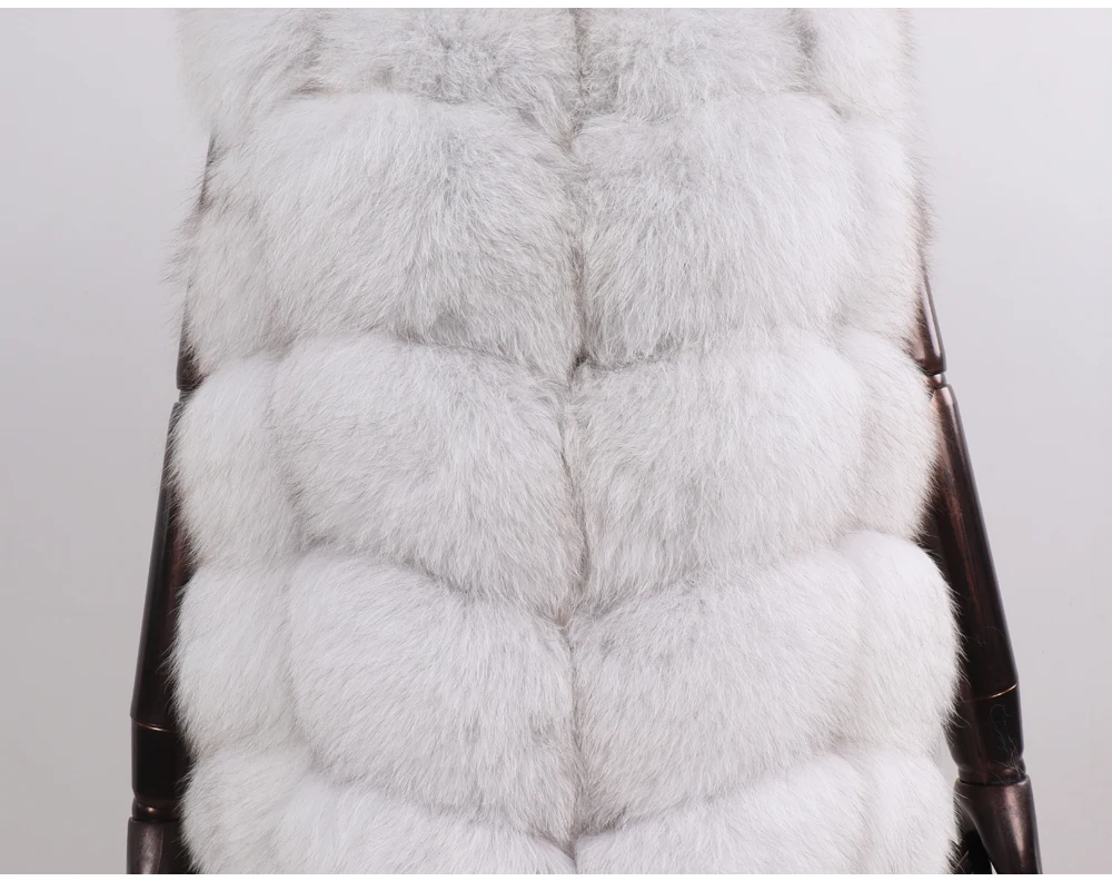 womens parka Russian Lady 100% Natural Real Fox Fur Vests Women Winter Warm Real Fox Fur Gilets Whloeskin Fluffy Genuine Fox Fur Waistcoats long puffer coat womens