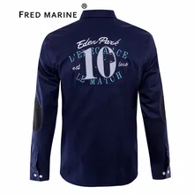 Мужская модная повседневная однотонное с длинным рукавом, рубашка, приталенная, мужская, деловая рубашка Eden Park, брендовая мужская одежда, EP176