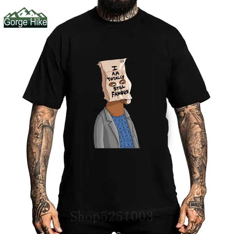 

I am totally still Famous Bojack Horseman smoking art series funny top men t shirt Comic Cartoon t shirt men Unisex New Fashion