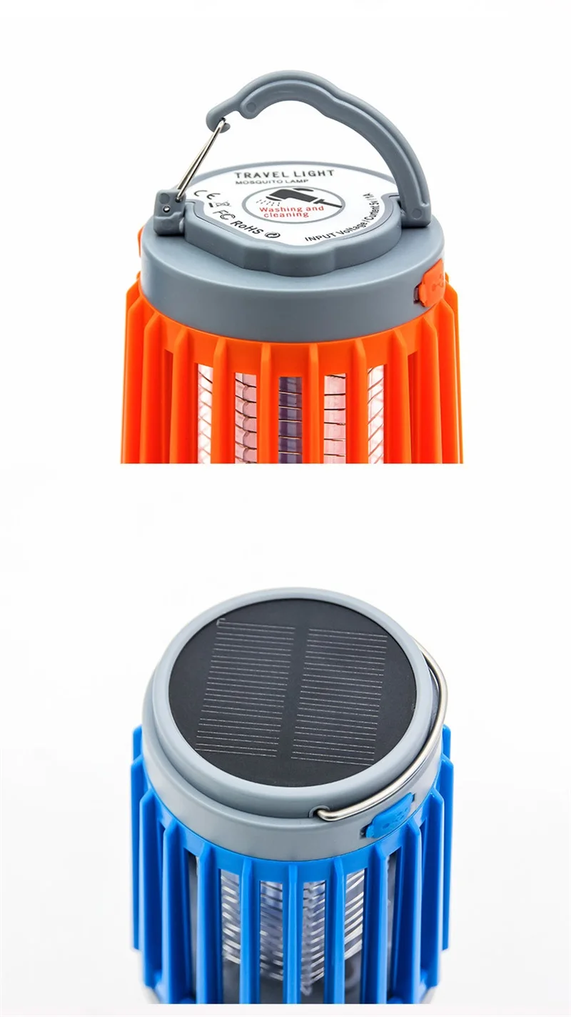 Portable Mosquito Fly Killer Camp Lamp IP67 Waterproof LED Tent Light Mosquito Trap Lamp Bug Zapper Outdoor Camping Lantern
