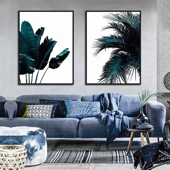 

Wall Art Foliage Tropical Rain Forest Landscape Poster Canvas Print Wall Nordic Minimalist Style Art Modular Living Room