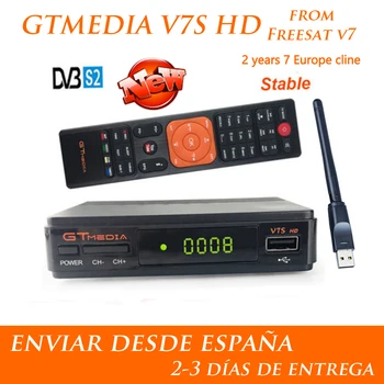 

Hot DVB-S2 Freesat V7 hd With USB WIFI FTA TV Receiver gtmedia v7s hd power by freesat for Europe cline Network Sharing TV box