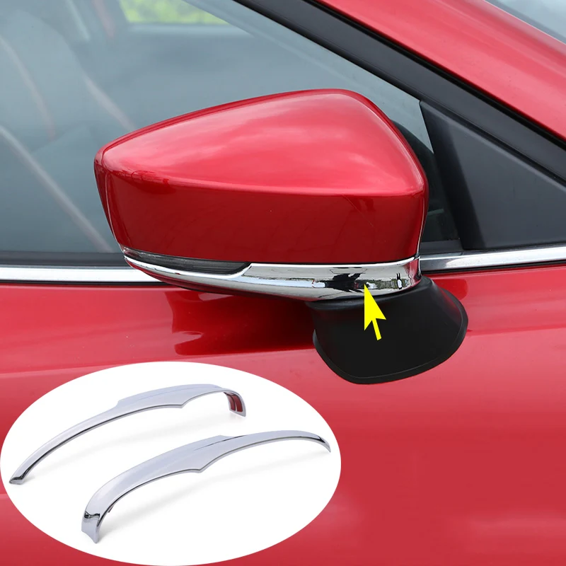 Auto Accessories Fit for Mazda 3 Axela 2017 2018 Side Rearview Mirror Decoration Strip Molding Cover Trim Strips 2pcs | Автомобили и