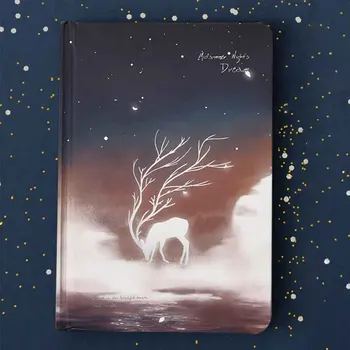 

A5 Illustrations Sketchbook Paper Book Writing Cute Deer Drawing Daily Notebook Stationery Supply Luminous Office School Travel
