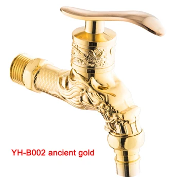 

Washing Machine Faucet Retro Vintage Carved Home Sink Garden Single Faucet Water Tap L5 #4
