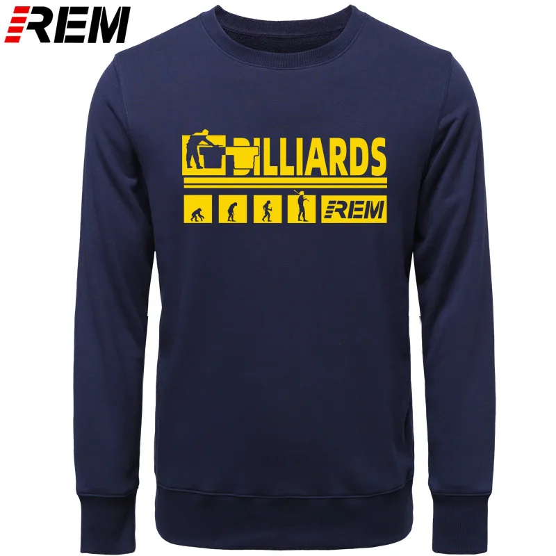 Худи REM, бренд evolution billiards, хлопковые мужские повседневные топы с длинным рукавом для мальчиков, Модные Толстовки, Толстовки - Цвет: NAVY YELLOW