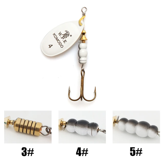 W.P.E Brand 1pcs Spinner Lure 6.5g/9.7g/13.4g Bass Fishing Bait Metal Spoon Lure Treble Hook Fishing Tackle Hard Lure CrankBaits 07