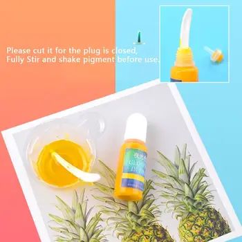 

10 Colors Glowing in Dark Epoxy Resin Pigment Kit Luminous Colorant Liquid Resin Dye Jewelry Making