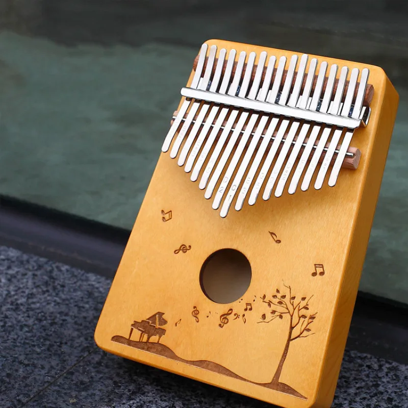 17-клавишным палец калимба Mbira санза игрушечное пианино карманного формата Поддержка сумка клавиатура Marimba инструмент