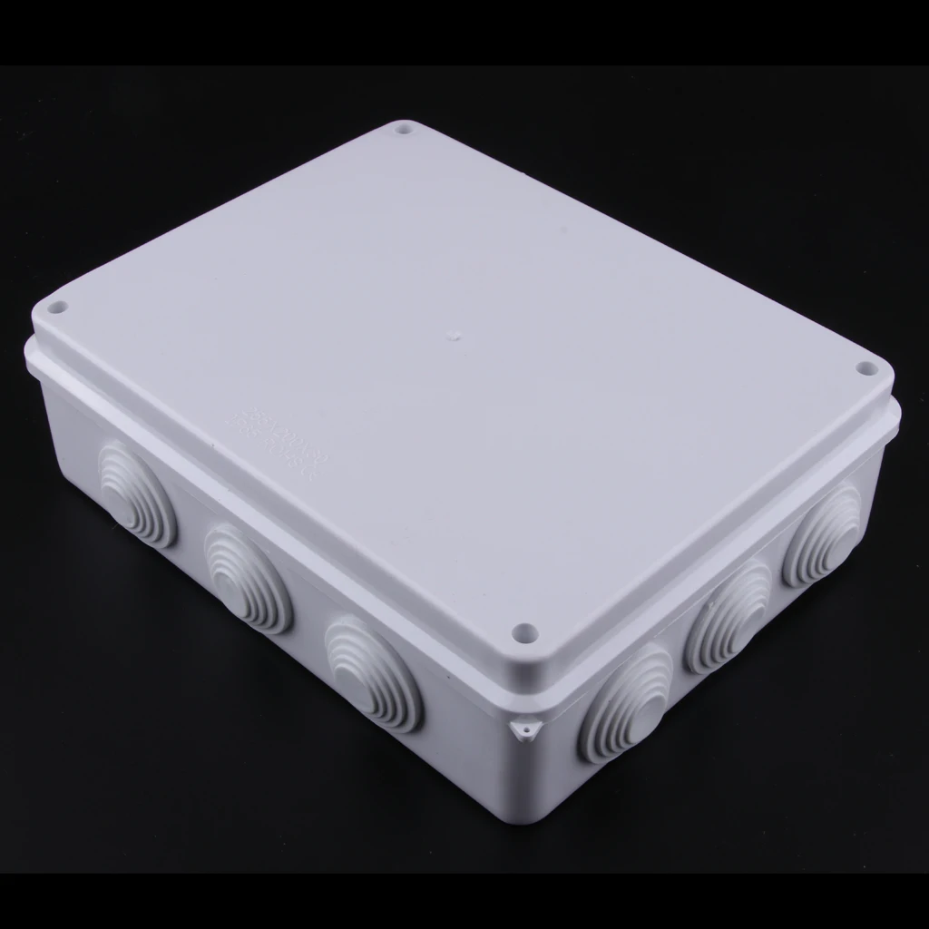 Electronic Equipment Enclosure Box, 10'x 7.8' x 3.1', Non-Metallic, Waterproof Screw Junction Plastic   Case