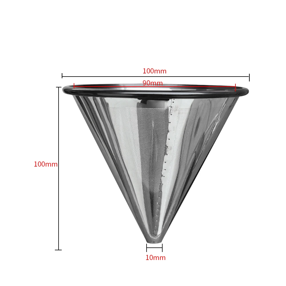 Кухня сетки портативный чашки чай инструменты многоразовые держатель залить из нержавеющей стали Воронка капельница сито аксессуары кофе фильтр