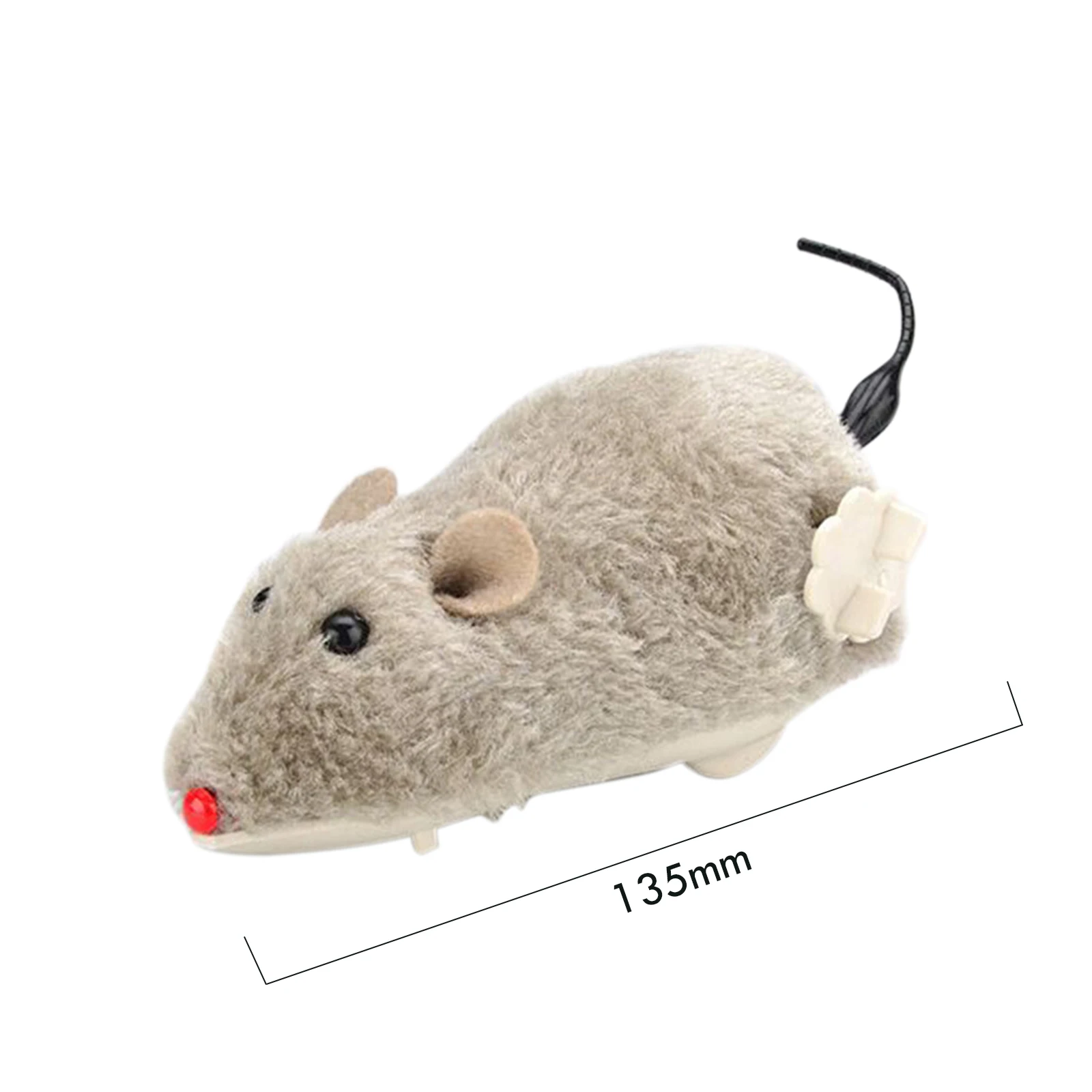 1pcs Wind Up Mouse for Cats Kitten Funny With Sound Rattling Soft Clockwork Rat Interactive False Mouse Cat Pet Toys