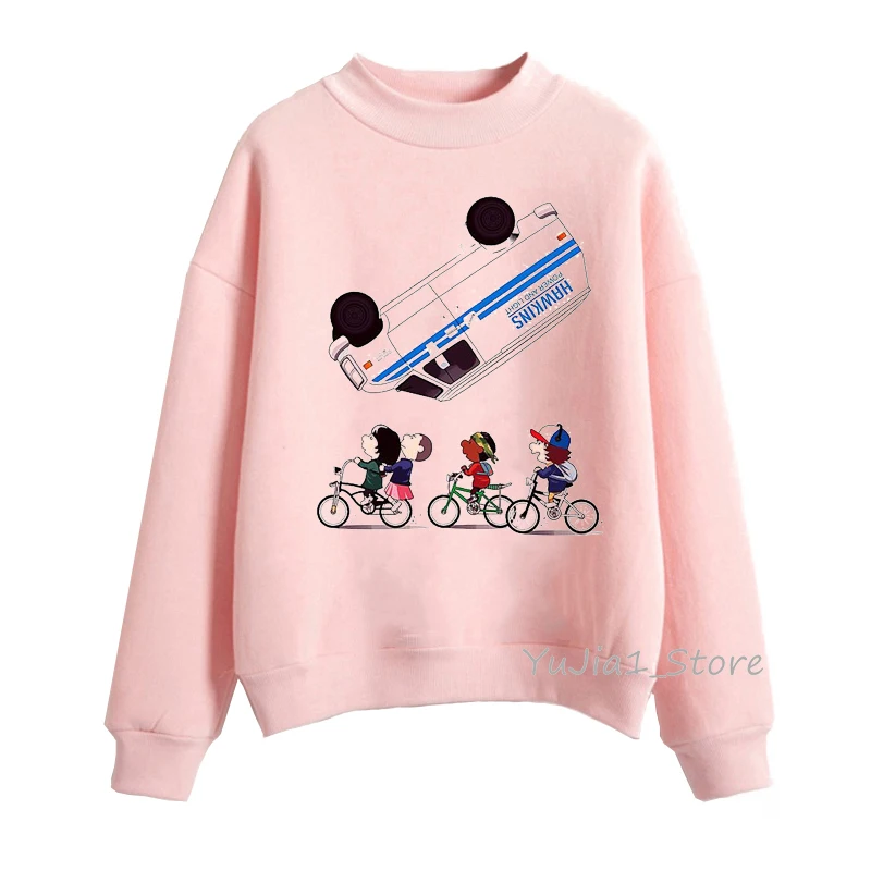 Y70207P Sudadera mujer очень странные дела 3 кофты осенне-зимняя одежда для женщин, бархатистые худи для девочек-розовый цвет, раздел-толстовки и harajuku kawaii пуловер - Цвет: Y70207P