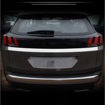 

Stainless Steel Rear Trunk Lid Cover Tailgate Trim Hatch Back Door Handle Molding Boot Garnish For Peugeot 3008 3008GT 2017 2018