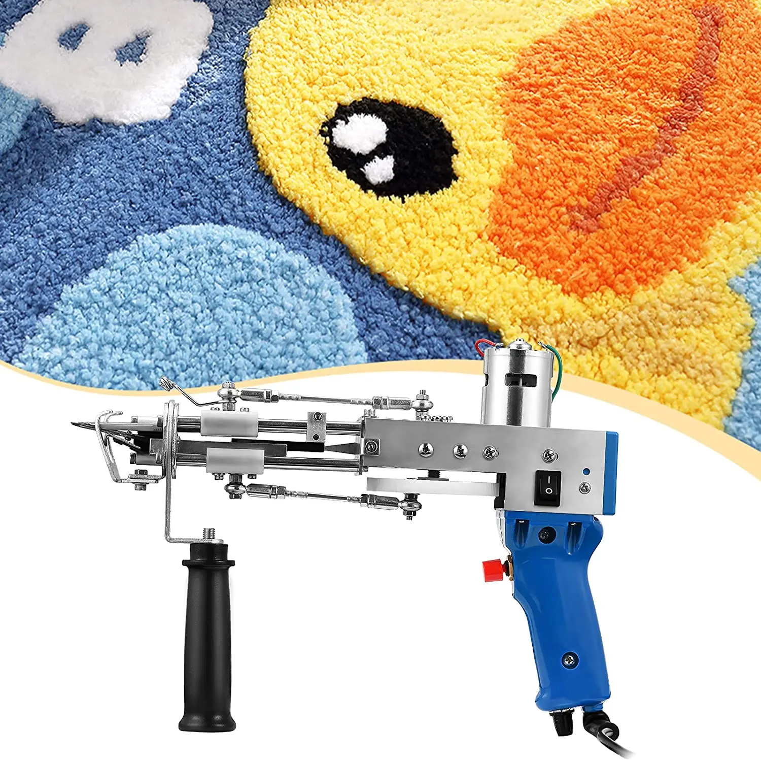 Electric Carpet Gun 5-40 Stitches Tufting Flocking Machine Hand Knitting Cut pile Loop Pile UK/US/EU Plug | Инструменты