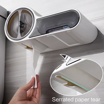 

Creative Bathroom Multipurpose Roll Tray Shelf Toilet Tray Free Punch Waterproof Tray Shelf Creative Drawer Storage Tissue Box