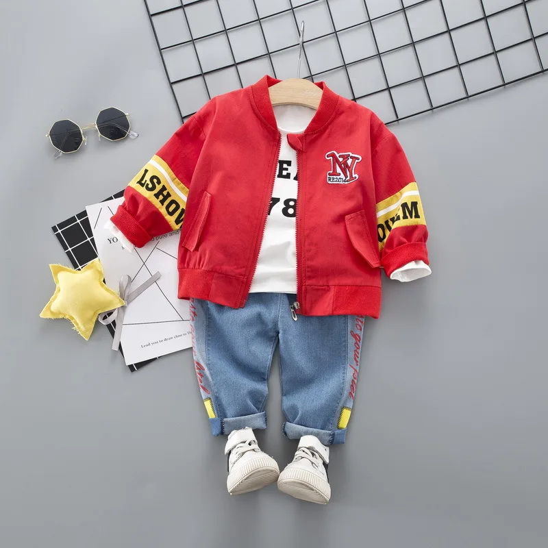 

Childrenswear BOY'S Autumn Clothing Set 2019 New Style Fashion Spring Children Western Style Baby Three-piece Set Spring And Aut
