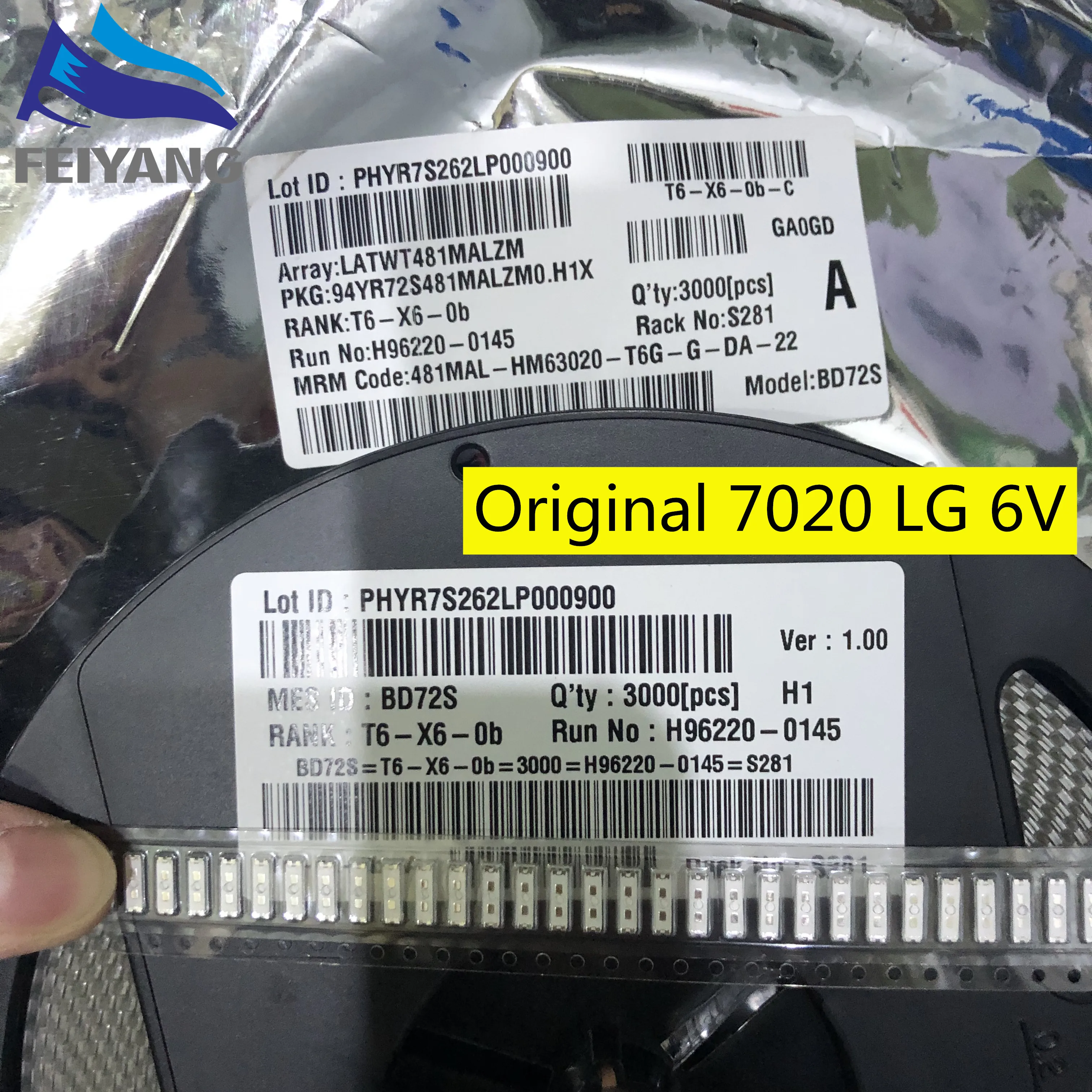 Специально 2 для 500 шт. светодиодных ЖК-подсветки LG 1 Вт 6 в 7020 дюйма светодиодная